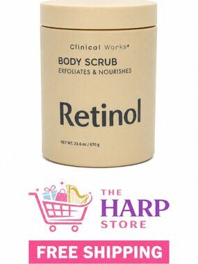 Clinical Works Retinol Body Scrub – Exfoliating & Nourishing Body Polish 23.6 oz